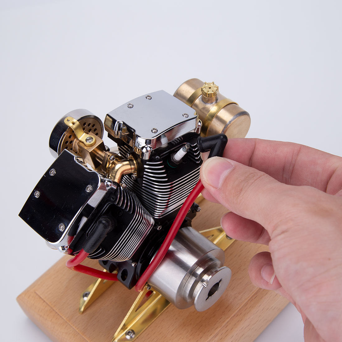 Homemade V2 Engine RETROL R33 Evolution 4.2CC Mini V2 Engine OHV V-Twin Motorcycle Engine ...