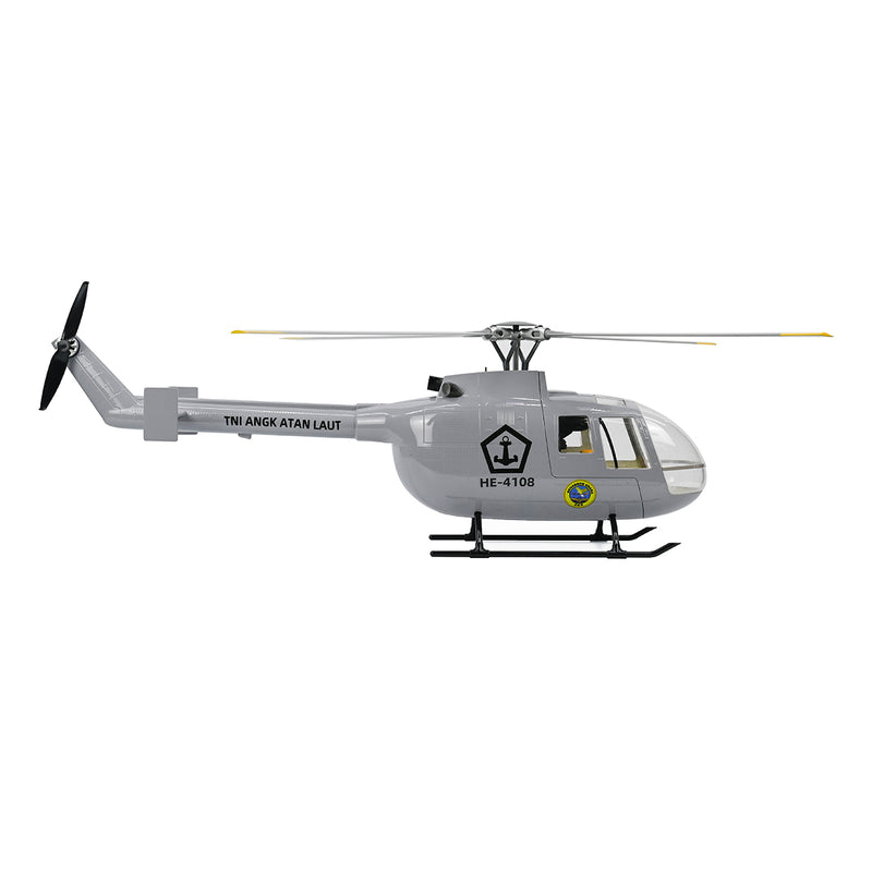 FLYWING BO105 470 Size 2.4G 6CH Military RC Helicopter With H1 Flight Controller,GPS and Adjustable Left/Right-Handed Controls - EngineDIY