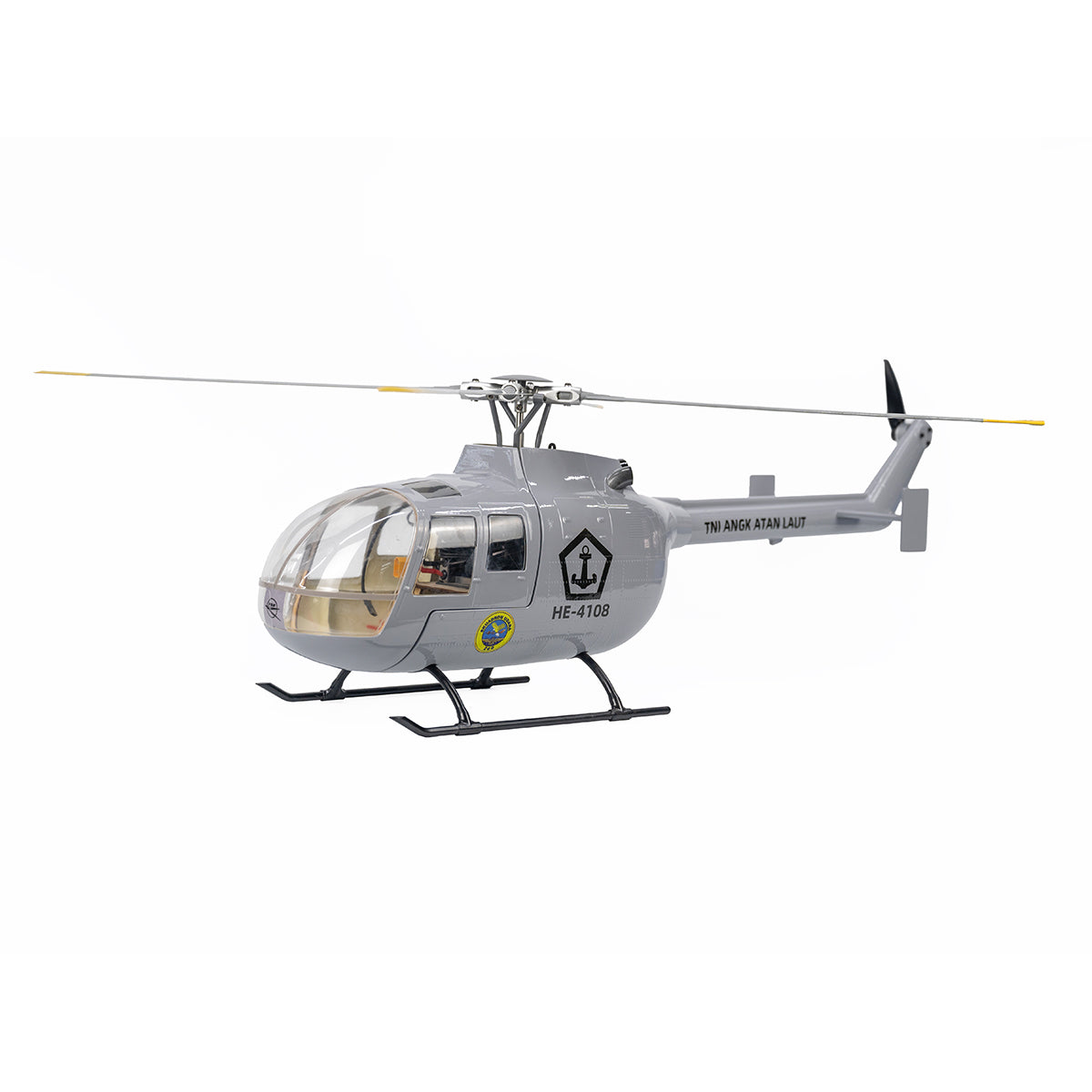 FLYWING BO105 470 Größe 2,4G 6CH Militär RC Hubschrauber mit H1 Flugregler, GPS und einstellbarer Links-/Rechtshändersteuerung