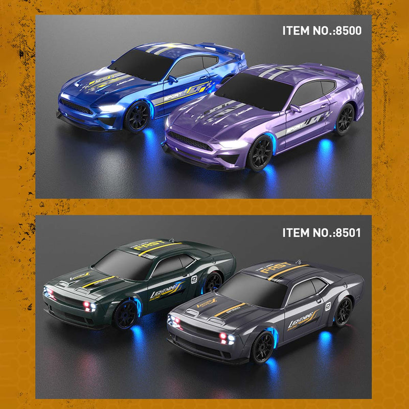 1/43 scale 2.4g full-proportional mini electric rc drift racing car model with led lights
