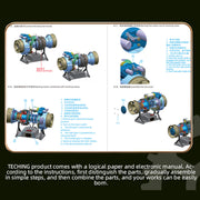 teching 1/4 scale metal simulation electric military helicopter turboshaft engine model kit