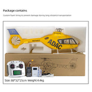 flywing ec135 470 class rc helicopter detachable propellers adac 6ch 2.4g with h1 flight controller & gps