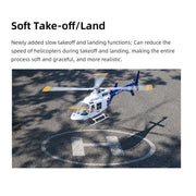 flywing bell-407 470 size 2.4g 6ch military rc helicopter model with ace flight controller, gps, quick release rotors and adjustable left/right-handed controls (rtf version)