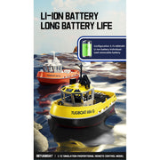 1/72 2.4ghz rc electric tugboat model rtr version