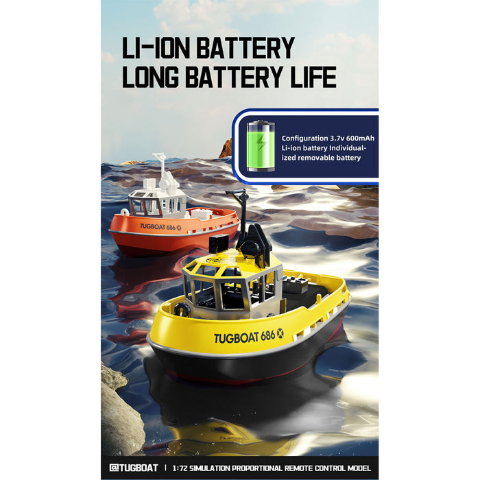 1/72 2.4ghz rc electric tugboat model rtr version