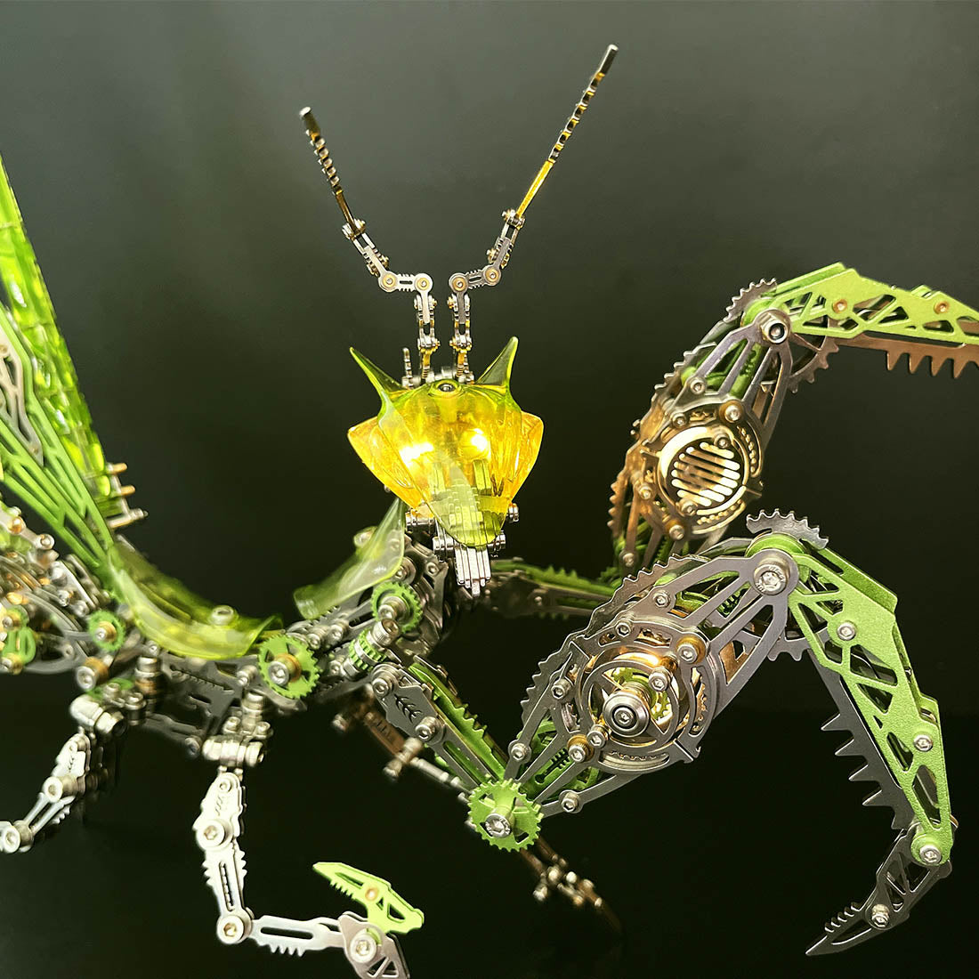 Kits de modèles d'insectes 3D en métal, mante mécanique à assembler soi-même, ornements créatifs - plus de 1 000 pièces