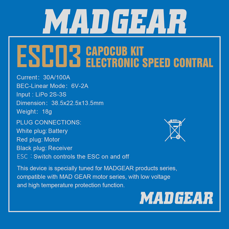 Motor ESC Kit CAPO CUB2 1:18 RC Car OP Upgrade - EngineDIY