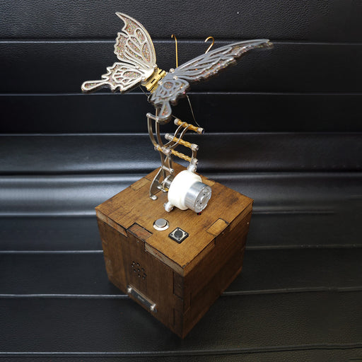 mechanic bf‑01 bionic butterfly dynamic art music box – 3d metal mechanical movement diy assembly model kit - enginediy