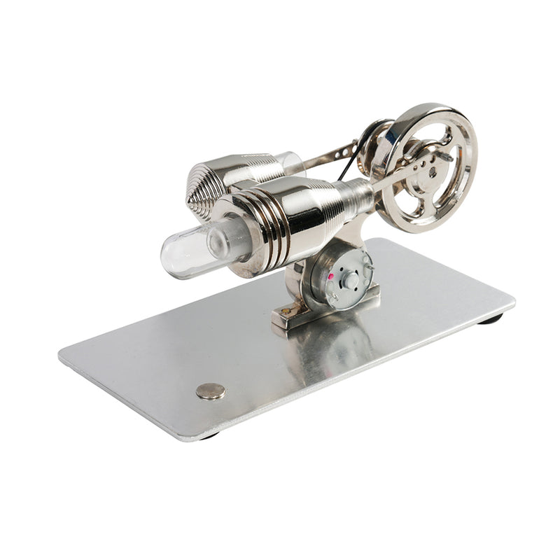 single cylinder stirling engine model with usb light & fan