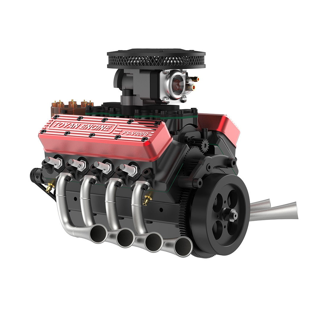 Realistic V8 Engine TOYAN 28cc OHV V8 Gasoline Engine - Build Your Own V8 Engine that Works ...