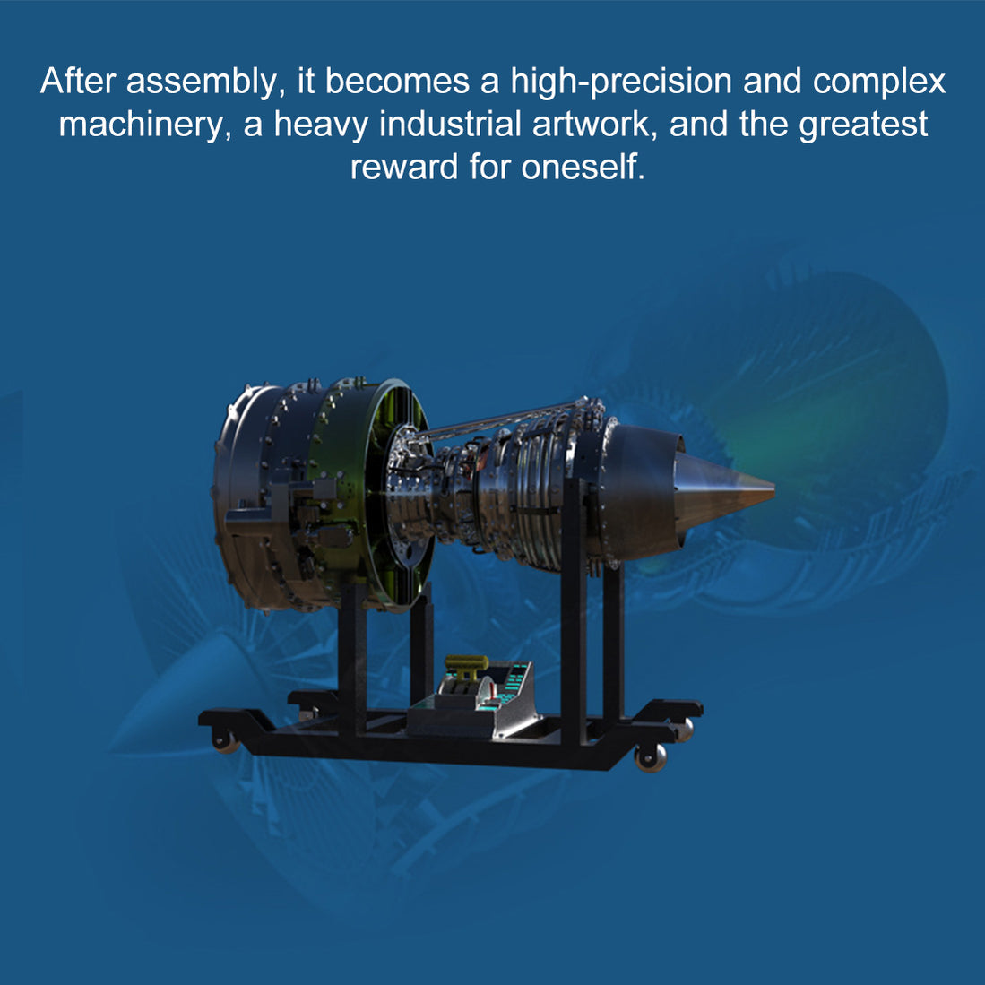 TECHING 1/10 Full Metal Working Turbofan Engine Model - Build Your Own ...