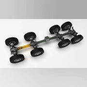1/18 cnc aluminum rc truck military crawler with pneumatic suspension and 2 speed gearbox