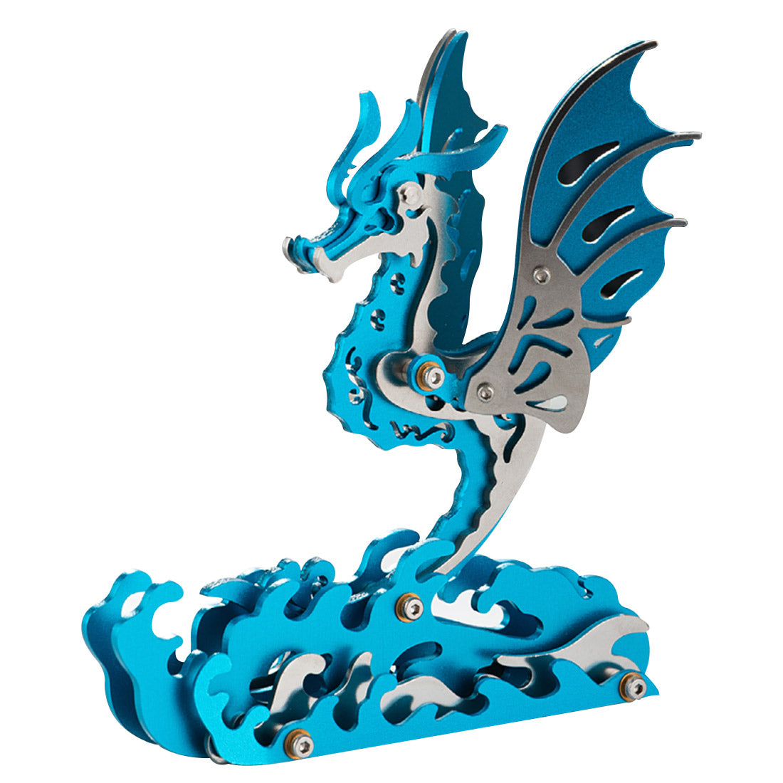 3d metal mechanical seahorse puzzle assembly model kit
