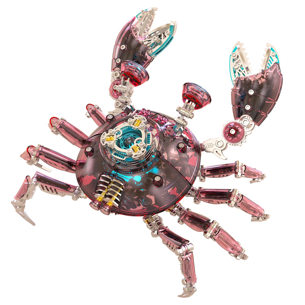 3d metal mechanical crab assembly model kit 