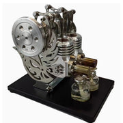 Pigeon-Style Dual-Cylinder Dual-Piston Hot Air Stirling Engine Model Educational Toy - EngineDIY