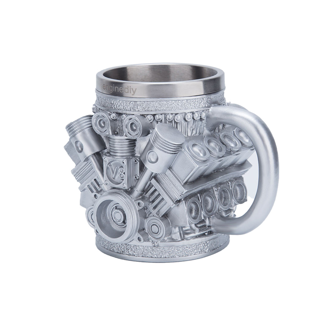 v8 engine coffee cup with stainless steel liner creative gift