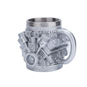 v8 engine coffee cup with stainless steel liner creative gift