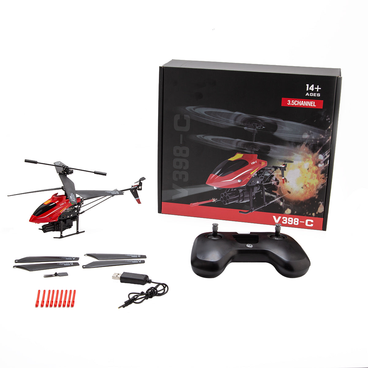  dual-blade rc helicopter with adjustable Left/right hand throttle