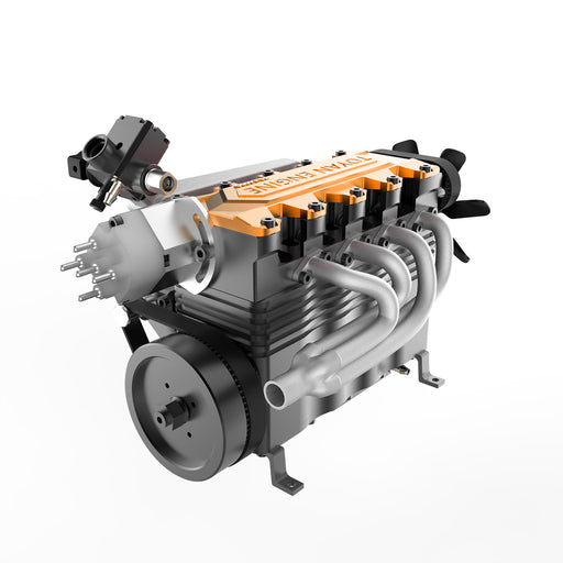 TOYAN FS-L400 14cc Inline 4 Cylinder Four-stroke Water-cooled Nitro Engine Model for 1:8 1:10 RC Car Ship Airplane - EngineDIY