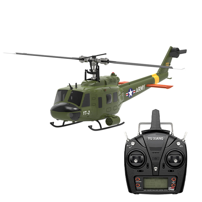 YU XIANG F07-V 1/34 Scale UH-1 Huey 2.4G 6CH Brushless Direct-Drive Flybarless RC Helicopter Model Mode 1/Mode 2 Switchable (RTF Version)