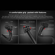 h17 helicopter flight simulator controller, 17ch edgetx transmitter with cnc metal frame, collective pitch lever, cyclic stick & foot pedals