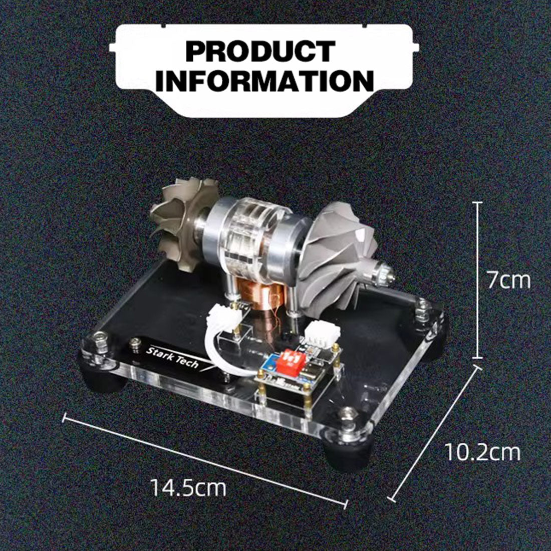 premium turbocharged brushless metal motor - high-speed aerospace engine model