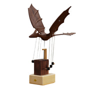 handcrafted wooden western fire dragon dynamic model - desktop stress relief display (non-music box)