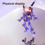 3D DIY Assembly Metal Mechanical Aerospace Rabbit with Lights & Stand Model Sci-fi Punk Toy Set -500CS