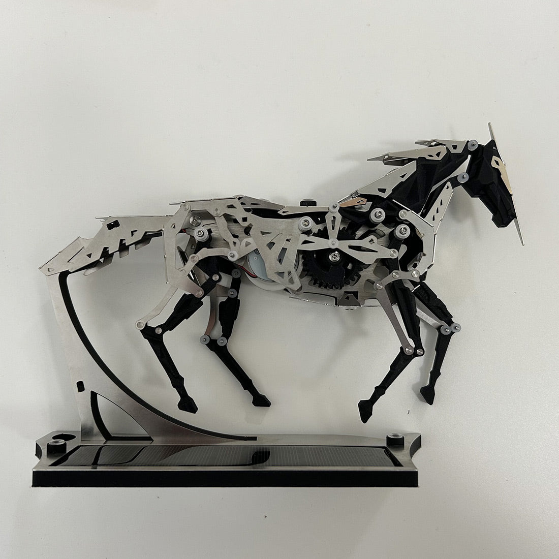 3d metal puzzle solar-powered bionic mechanical horse model kit-diy industrial desktop art sculpture