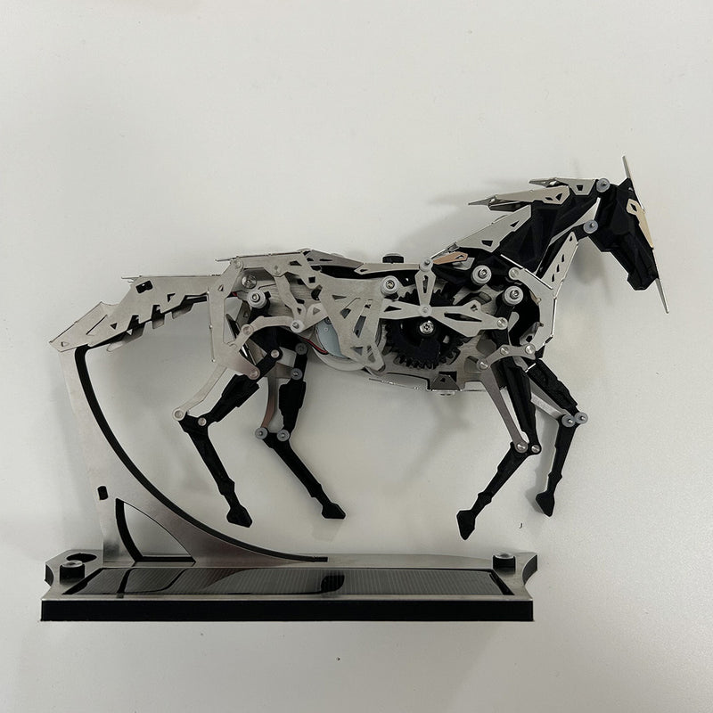 3d metal puzzle solar-powered bionic mechanical horse model kit-diy industrial desktop art sculpture
