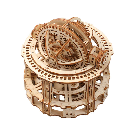 wooden tourbillon timer 3d assembly model kit with mechanical transmission