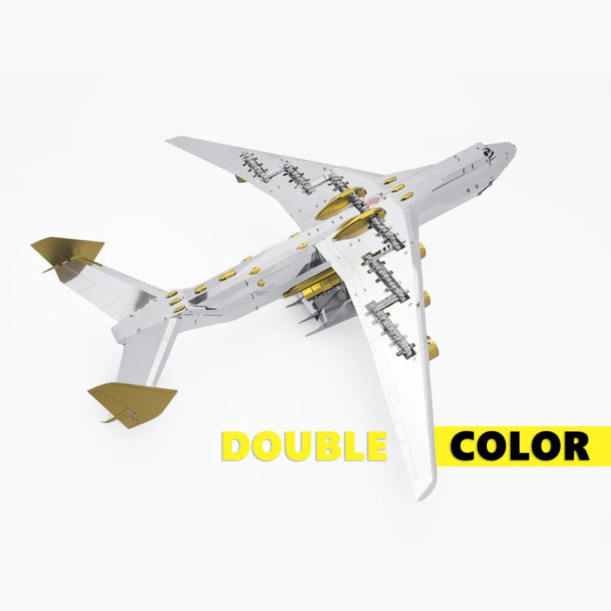 3d metal an-225 mriya aircraft model kit, collectible desktop display for aviation lovers-267pcs