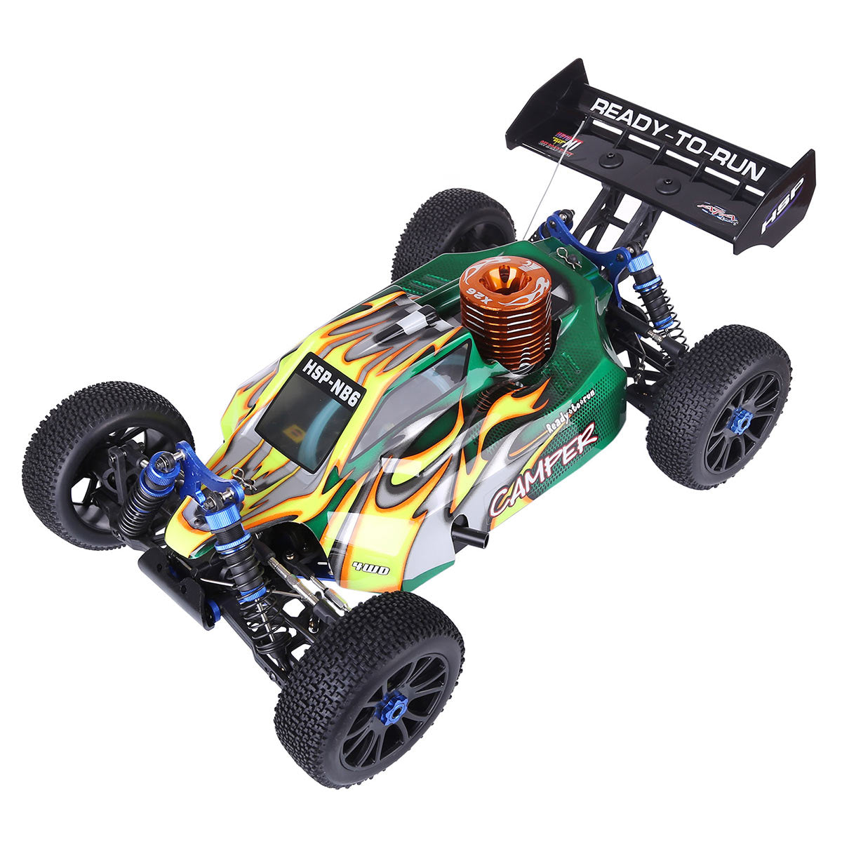 hsp 94970 1/8 scale 2.4g 4wd rc off-road car model with fc.26cxp nitro engine