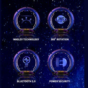 magnetic levitation bluetooth speaker 360°rotation with led light creative audio device