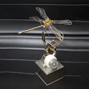 mechanical 3d diy dynamic dragonfly metal model building kit-bionic kinetic art sculpture(finished version)