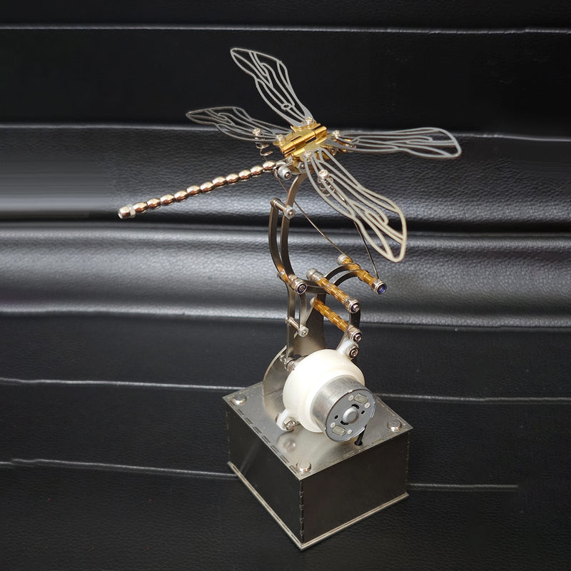 mechanical 3d diy dynamic dragonfly metal model building kit-bionic kinetic art sculpture(finished version)