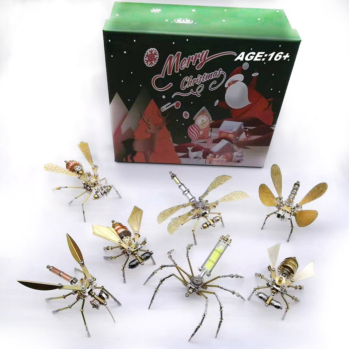 3D Metal Puzzle DIY Mini Steampunk Small Insects Metal Assembly Model Christmas Kit Sets