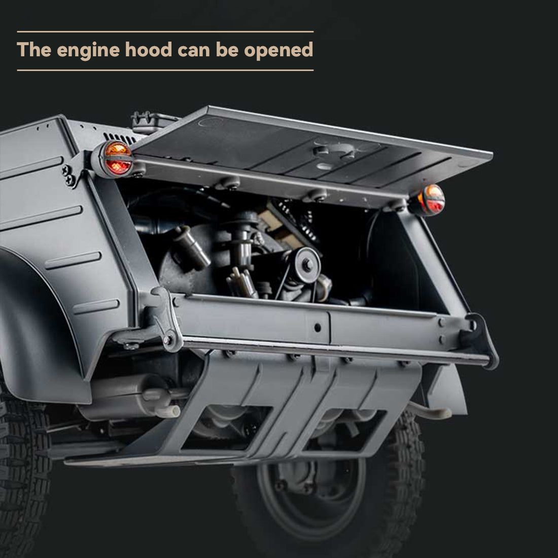 1/12 scale 2.4g type 82 rc barrel vehicle model with 4-wheel independent suspension