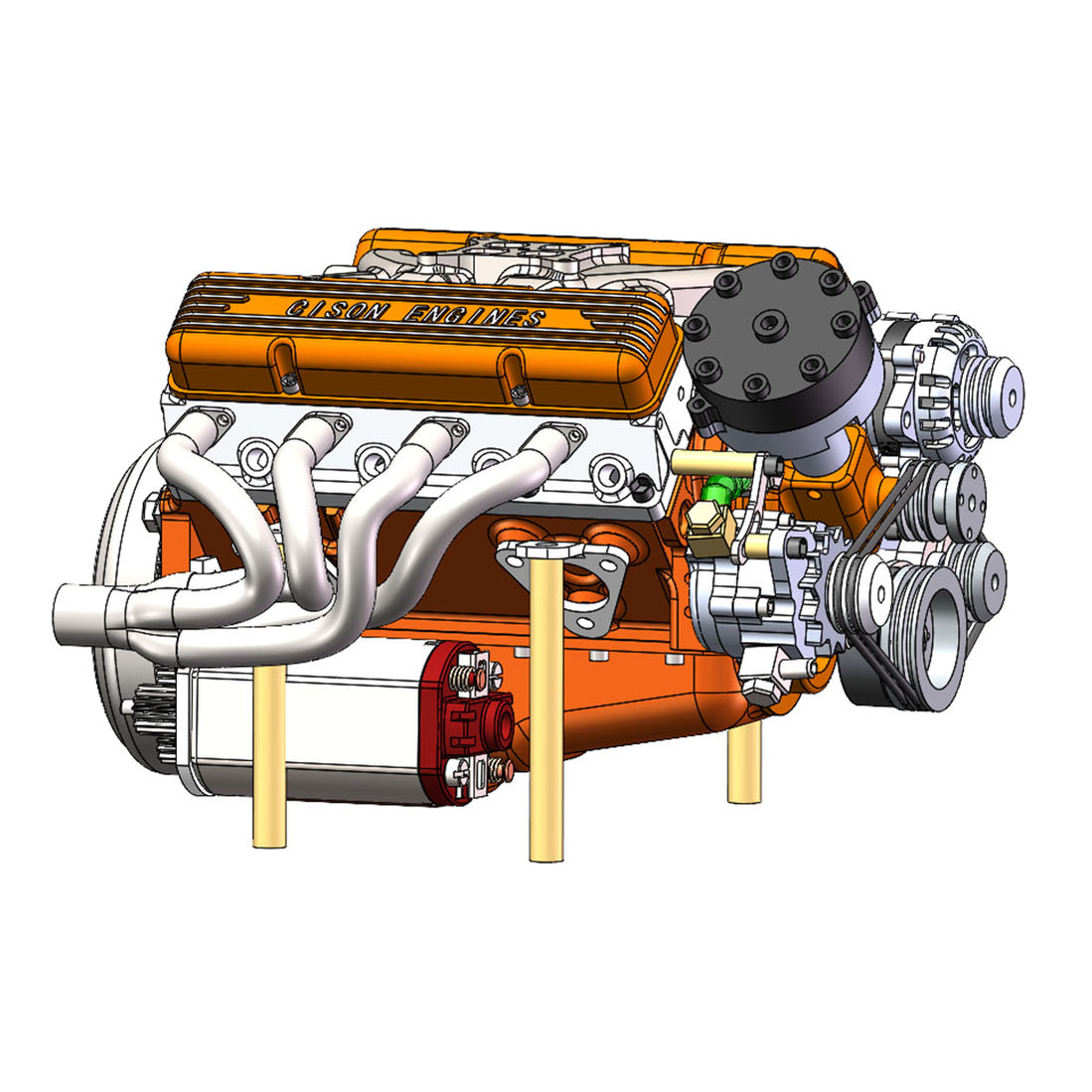 Small Engine Multimix CISON V8 Engine - Build Your Own Small Block V8 Engine that Works ...