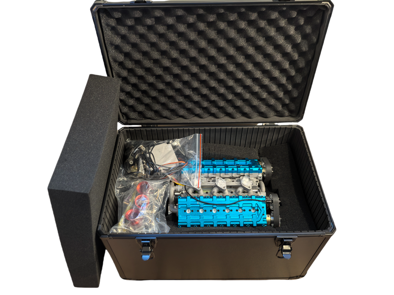 RUIFEIYA 1/4 Scale V12 Gas Engine Model - 180cc DOHC 48-Valve 4-Stroke V12 Water-Cooled Gasoline Internal Combustion Engine