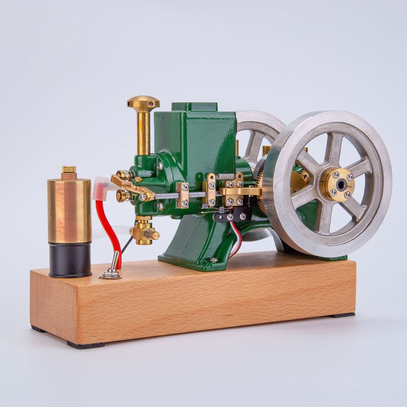 Hit Miss Model Engine ENJOMOR Antique Green Hit and Miss Engine with Ignition Device, Stand ...