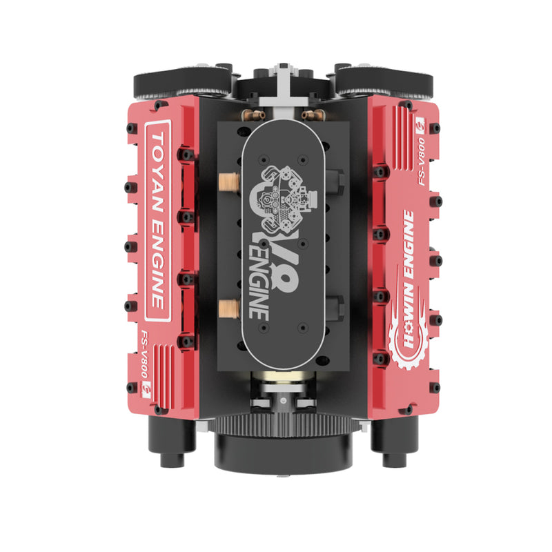 TOYAN &amp; HOWIN V8-Motor FS-V800G 1/10 28ccm Benzinmotor mit Verteiler-Starterkit - Bauen Sie Ihren eigenen V8-Motor