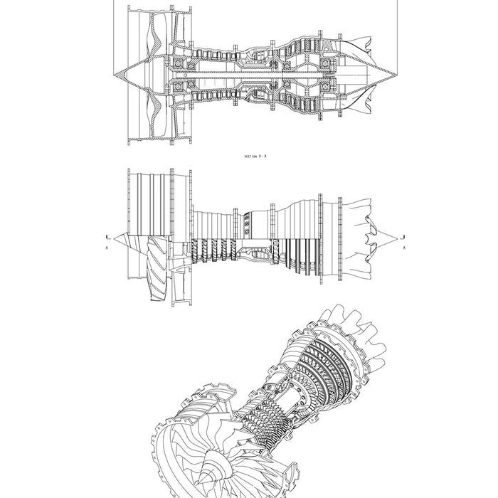 EvikOo Trent 900 Turbofan Flugzeugtriebwerk Modell, Luftfahrt-Turbofan-Motormodell, Simulations-Kampfmotor-Montagemodell, Modellspielzeug für wissenschaftliche Experimente (45x45x30cm / 18x12in EvikOo Trent 900 Turbofan Flugzeugtriebwerk Modell, Luftfahrt-Turbofan-Motormodell, Simulations-Kampfmotor-Montagemodell, Modellspielzeug für wissenschaftliche Experimente (45x45x30cm / 18x12in