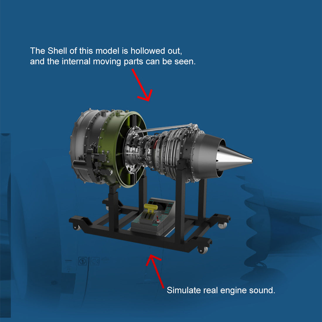 TECHING 1/10 Full Metal Working Turbofan Engine Model - Build Your Own ...