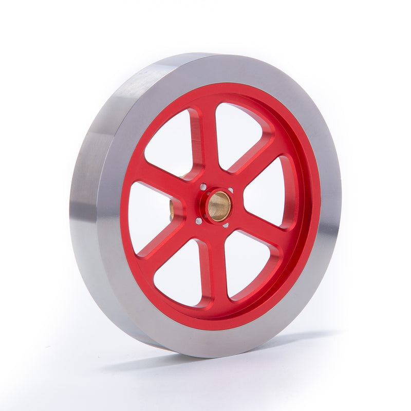 Flywheel Anodized Polished Engine Accessory for ENJOMOR Hit and Miss 6CC Engine Models - EngineDIY