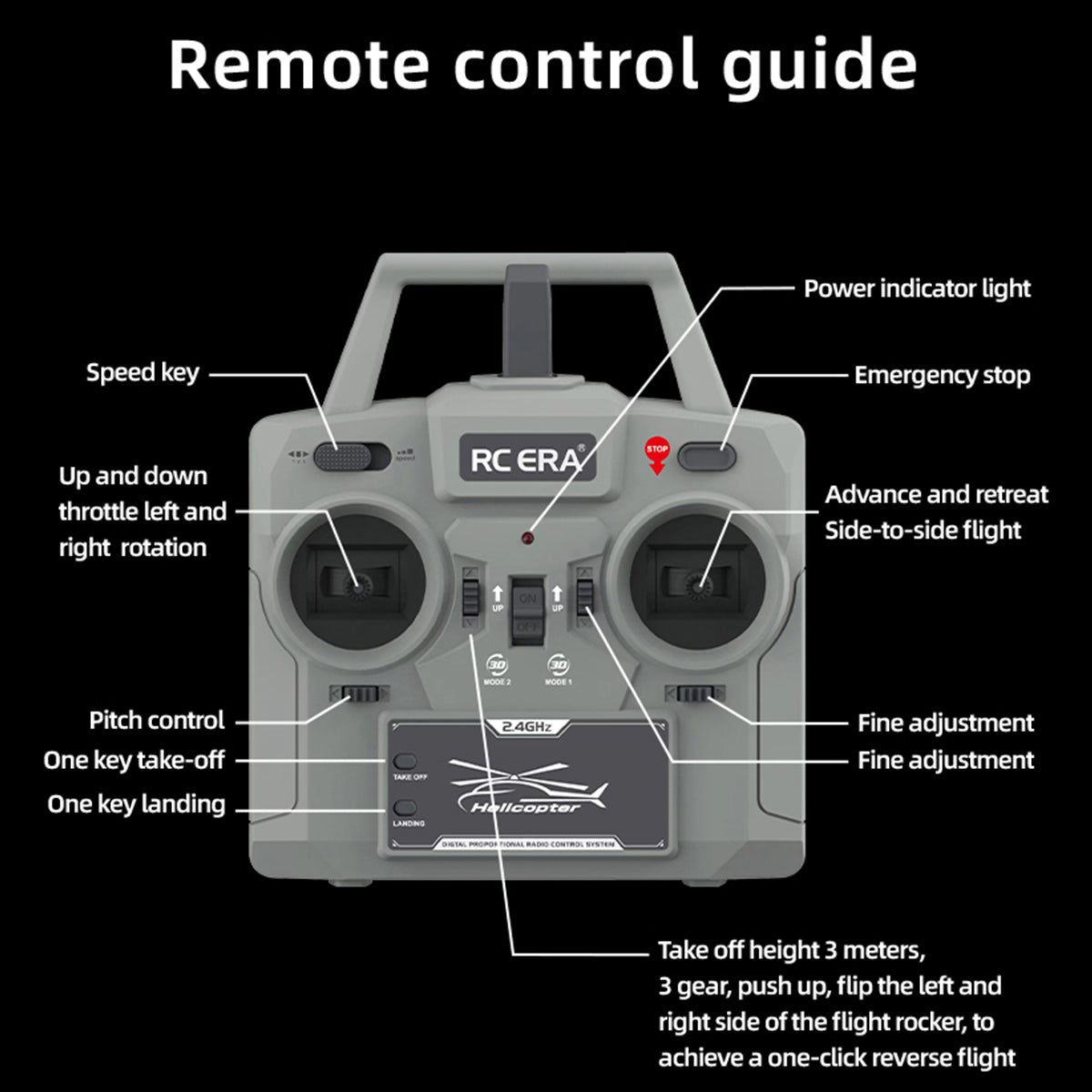 c032 1/48 scale uh-1 huey 2.4g 6ch flybarless rc hlicopter model