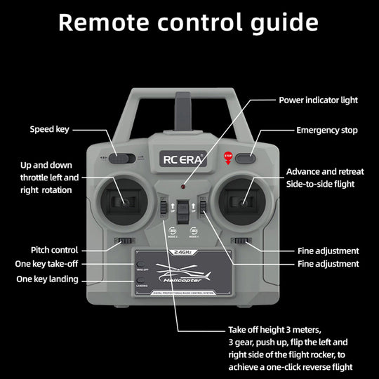 c032 1/48 scale uh-1 huey 2.4g 6ch flybarless rc hlicopter model