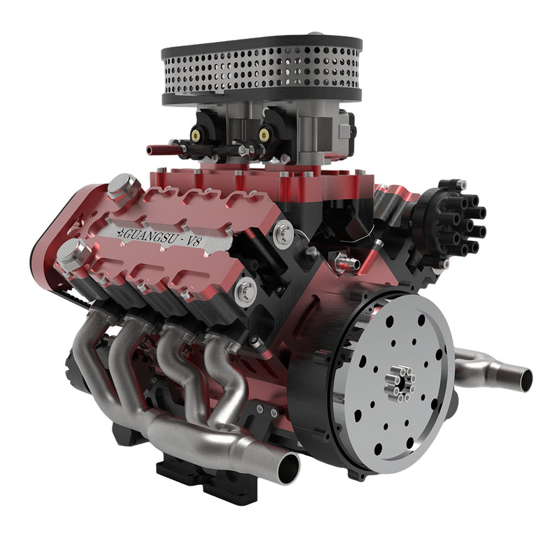 ENJOMOR V8 GS-V8 78CC DOHC Gasoline V8 Engine Model That Works with Starter Kit - EngineDIY