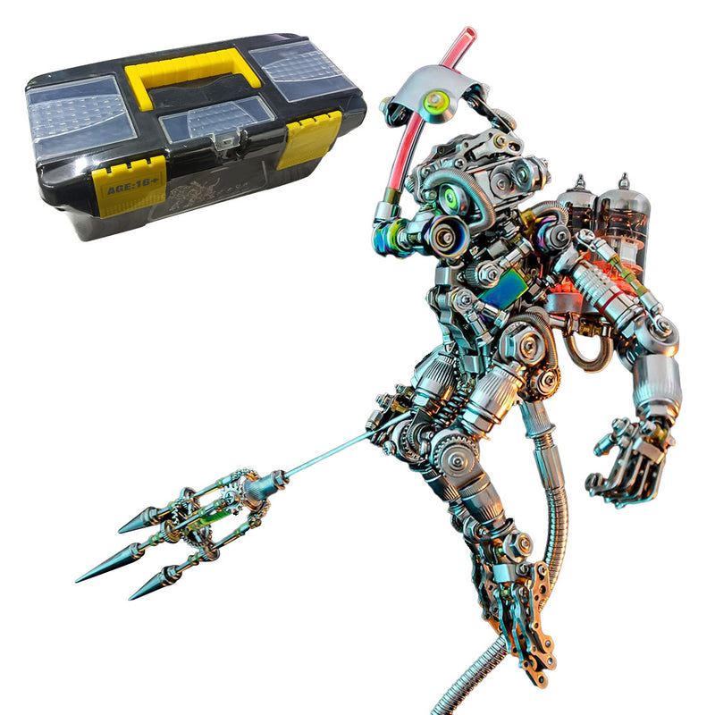 3D Mechanical Diver Ape DIY Metal Assembly Model Colorful Creative Ornament -700+PCS - EngineDIY