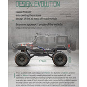 1/16 scale full-proportional rc crawler - entry-level performance, high-detail design